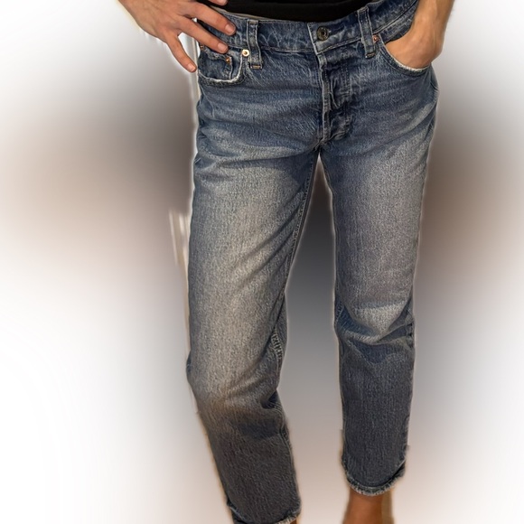 Gap cheeky straight high rise button fly jeans 26 2P 2 petite light wash denim - Picture 1 of 9